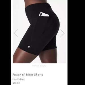 NWT Sweaty Betty Power 6” Biker Shorts Black Small